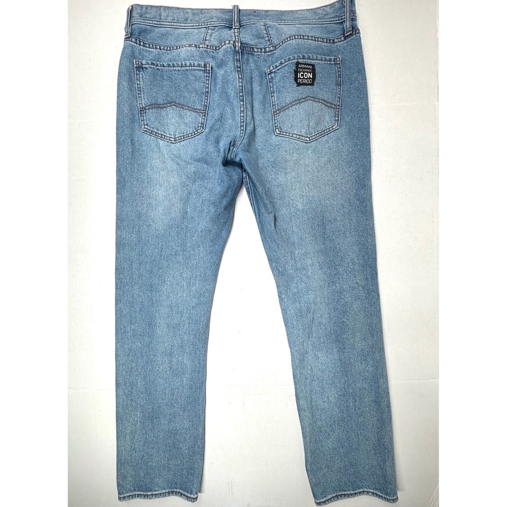 Armani Exchange A|X J13 Slim Jeans ICON Mens 38 37X32Medium Wash Denim LOGO GUC